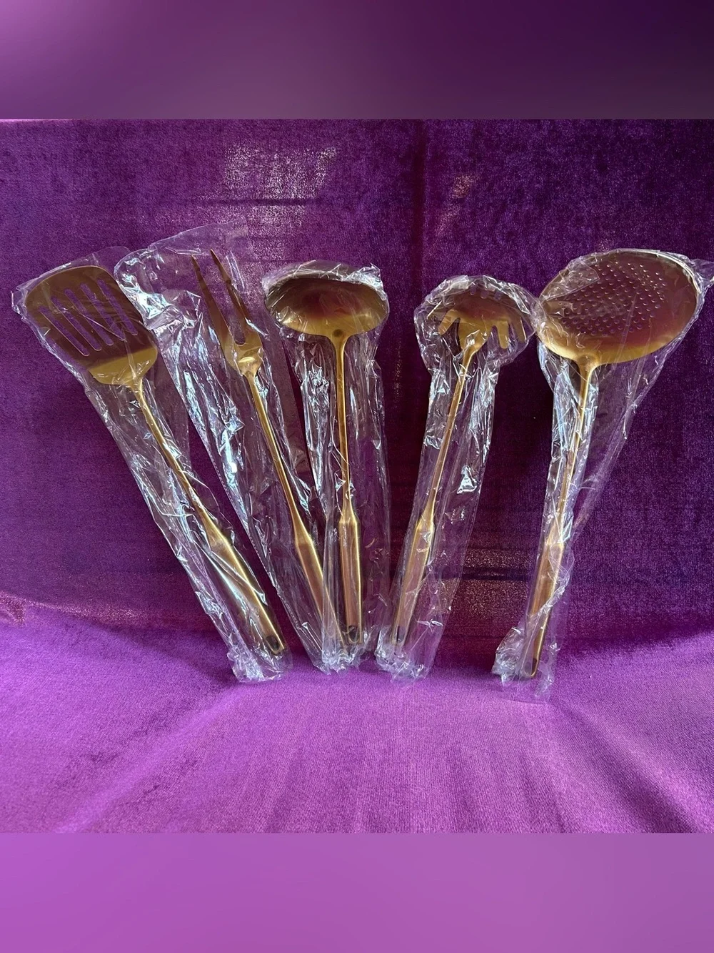 Gold Kitchen Utensil Set - 18/10 Stainless